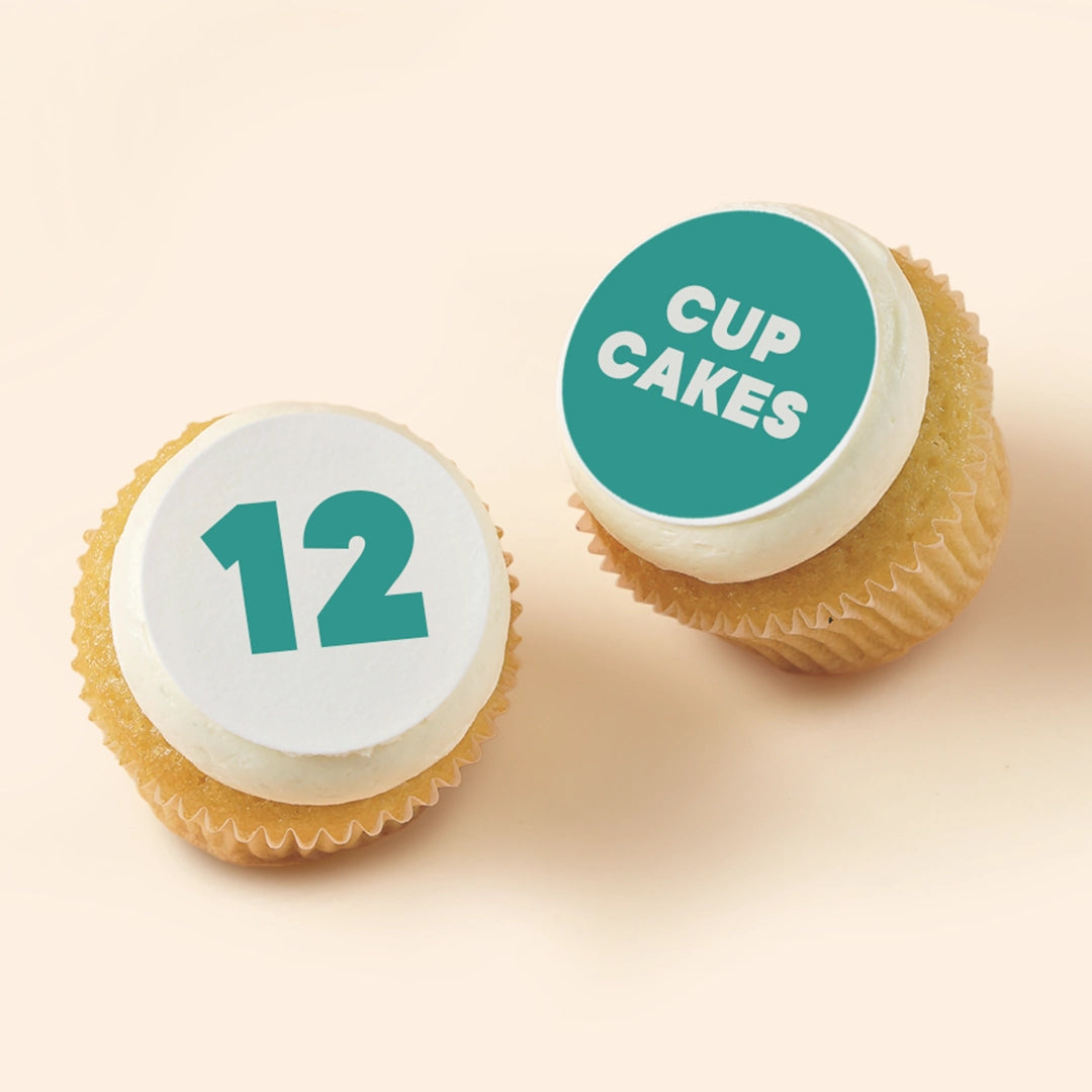 12 Cupcakes with Edible Logos Gift Box - Cupcake Central