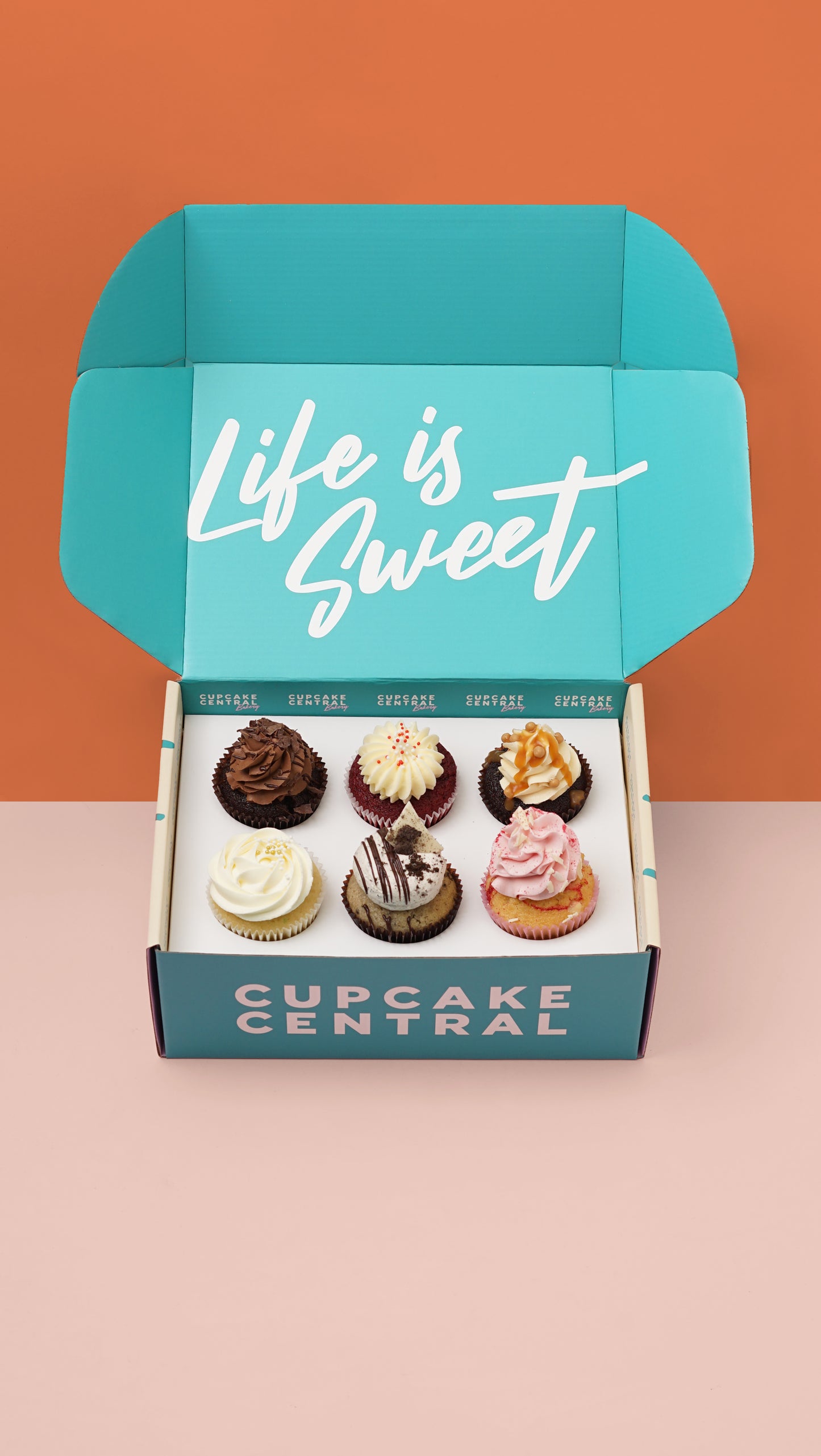 6 Assorted Cupcake Gift Box