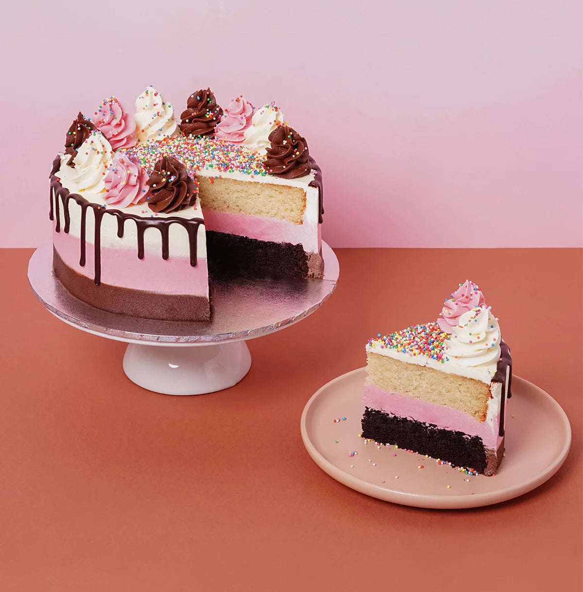 Neapolitan Birthday Cake - Cupcake Central