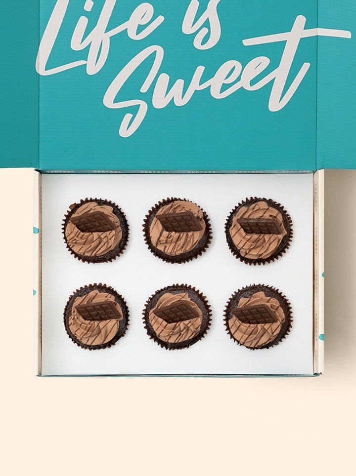 6 Double Chocolate Cupcake Gift Box (GF)
