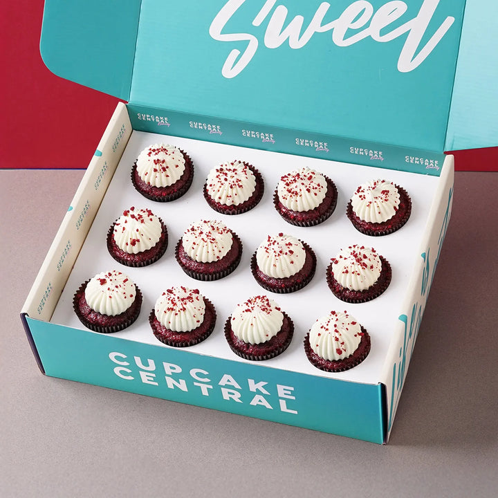 12 Red Velvet Cupcake Gift Box (GF) - Cupcake Central