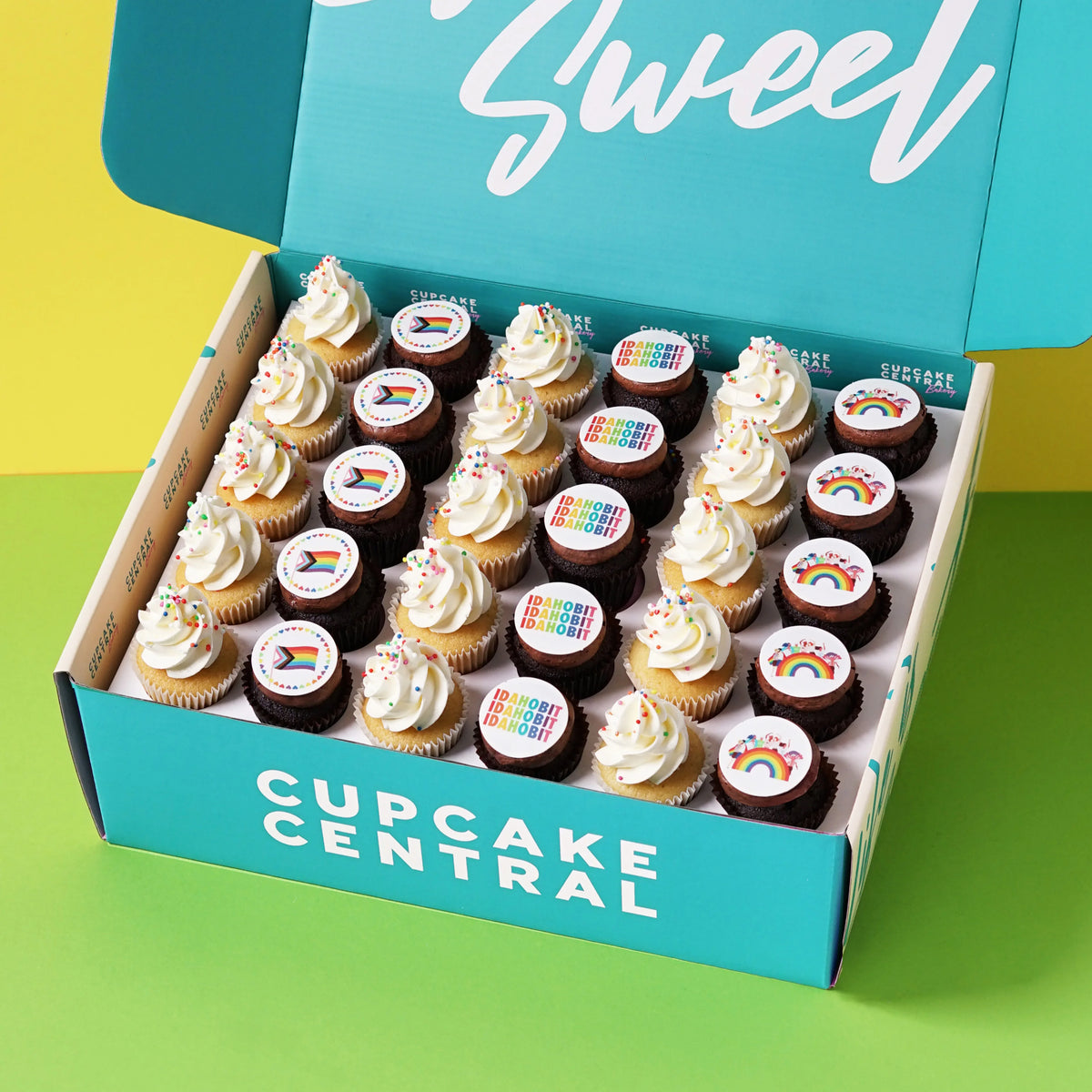30 IDAHOBIT Mini Cupcake Gift Box (VEGAN) - Cupcake Central