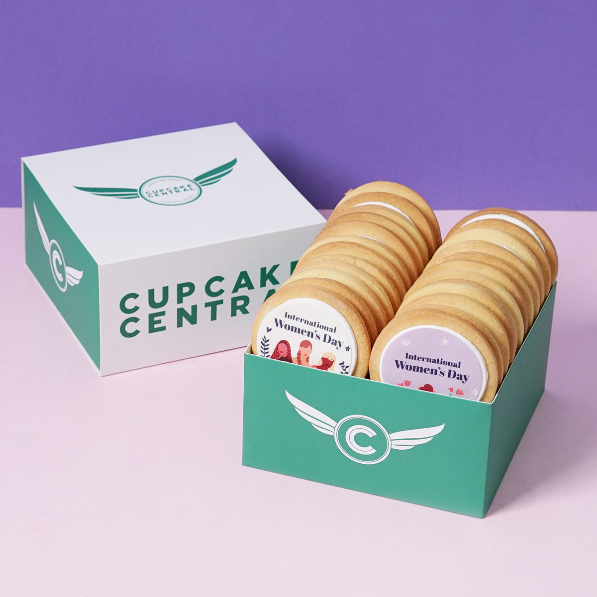 24 International Women's Day Shortbread Gift Box - Cupcake Central