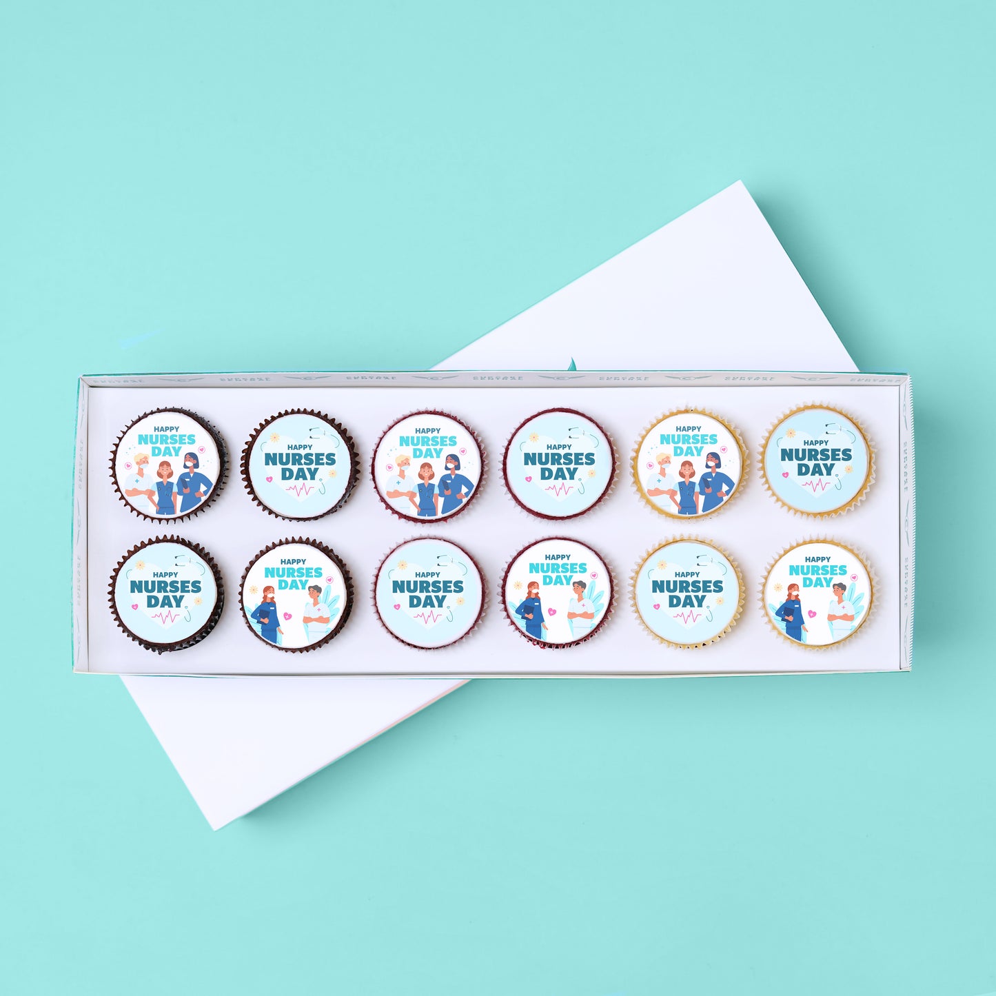 12 Nurses Day Cupcake Gift Box -  Cupcake Central