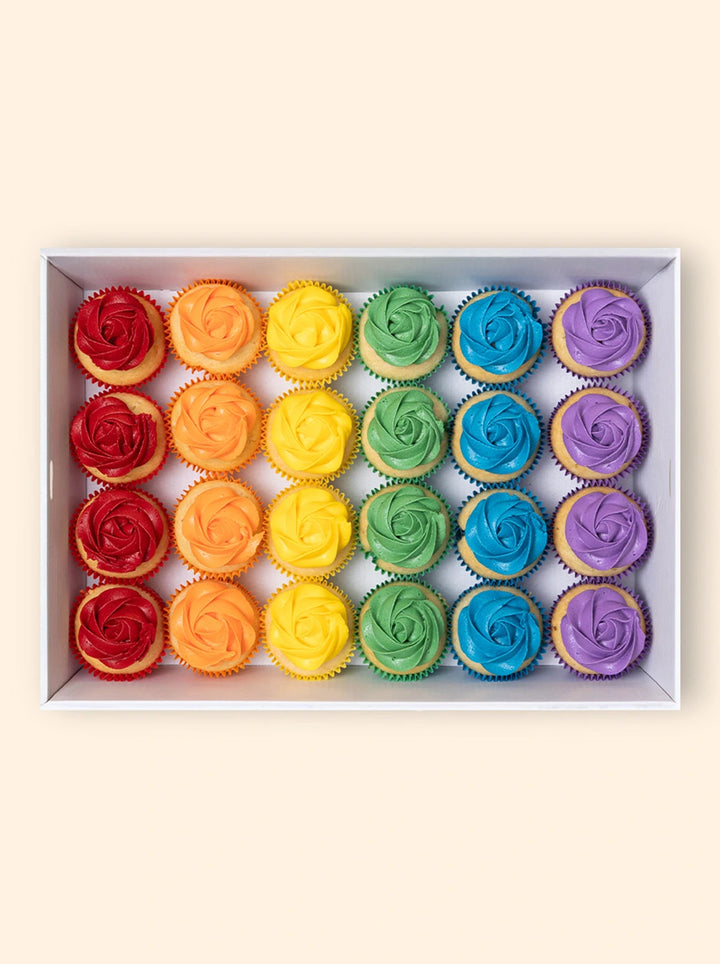 24 Rainbow Cupcake Catering Box