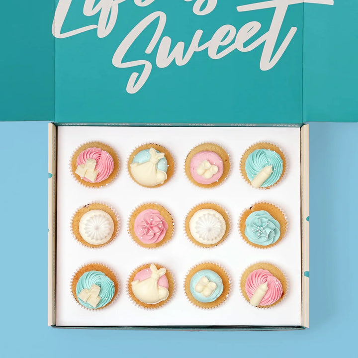 BOY Gender Reveal - 12 Cupcake Gift box - Cupcake Central