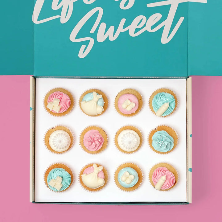 GIRL Gender Reveal - 12 Cupcake Gift box - Cupcake Central