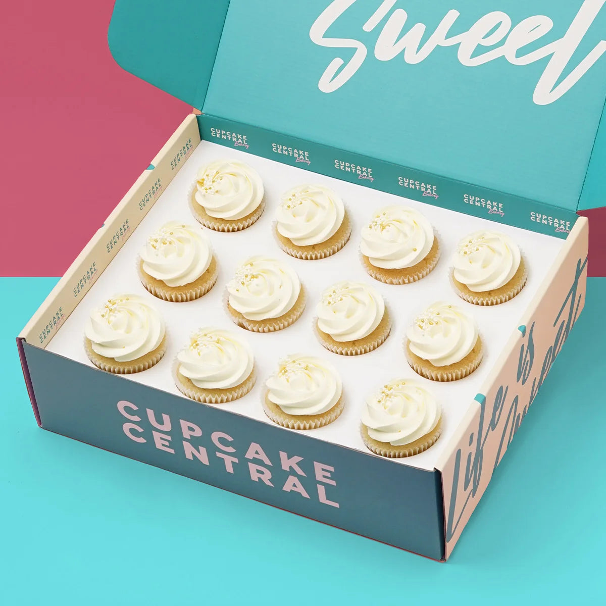 12 Vanilla Vanilla Cupcake Gift Box - Cupcake Central