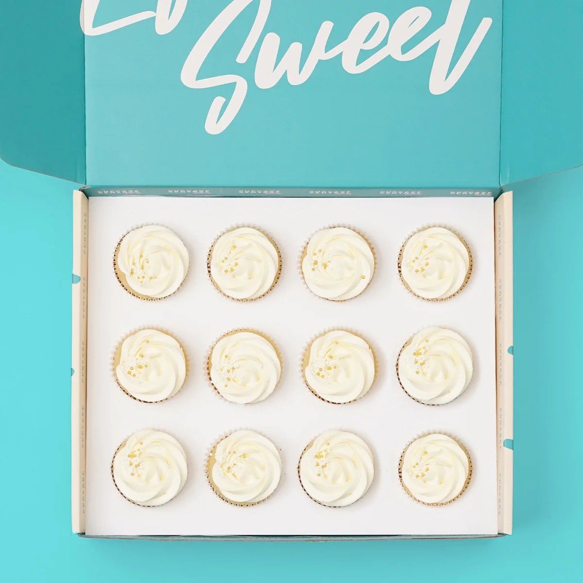 12 Vanilla Vanilla Cupcake Gift Box - Cupcake Central