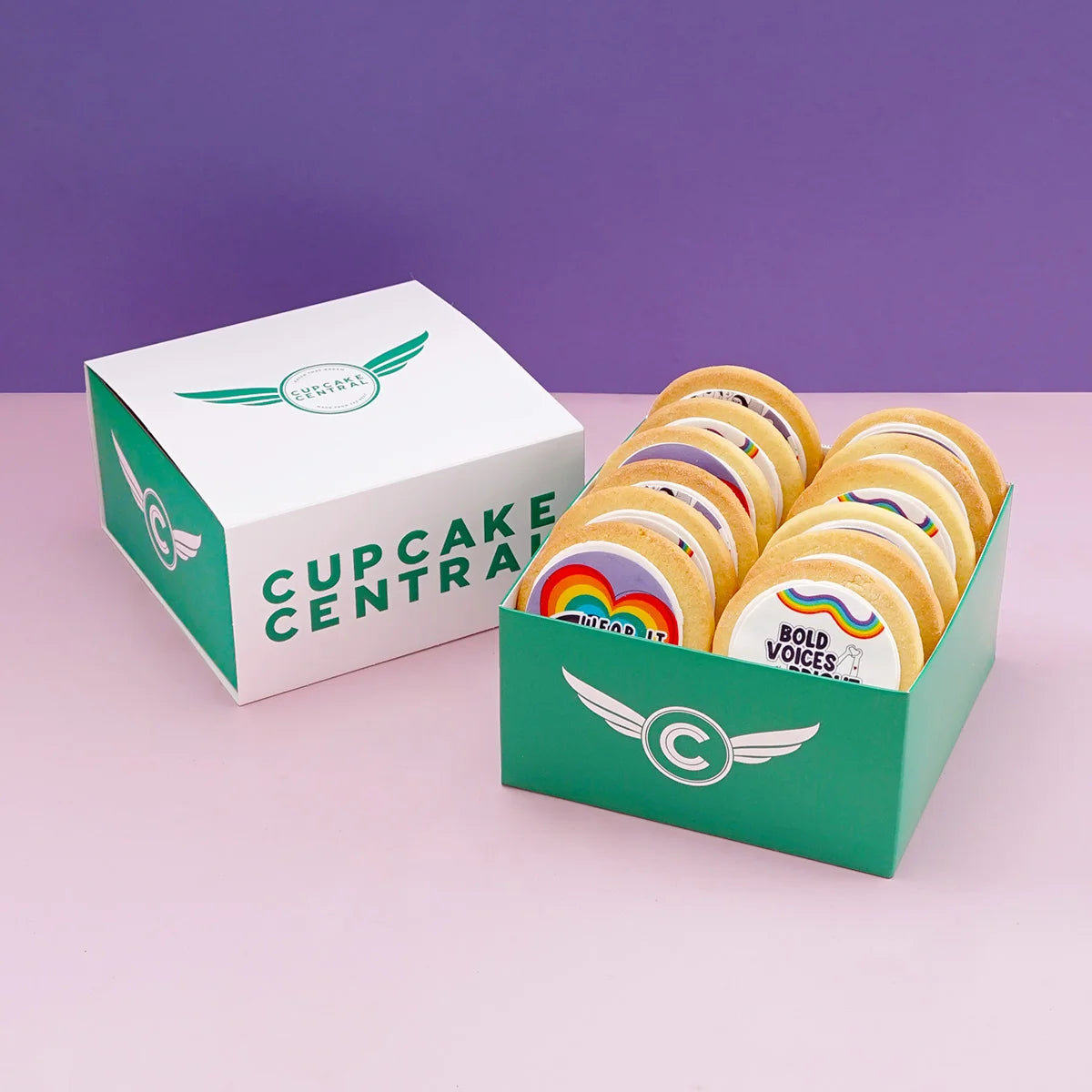 12 Wear It Purple Shortbread Gift Box - Cupcake Central