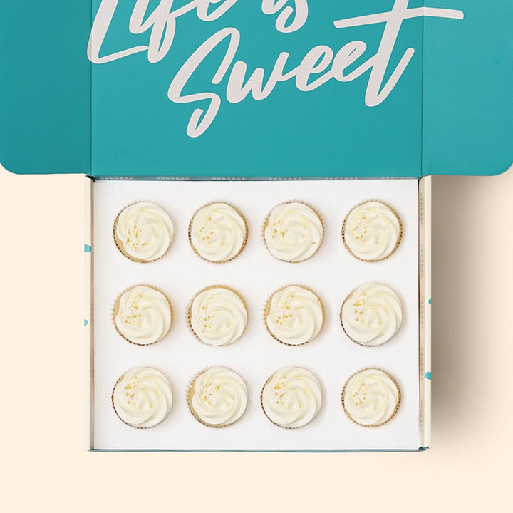 12 Vanilla Vanilla Cupcake Gift Box - Cupcake Central