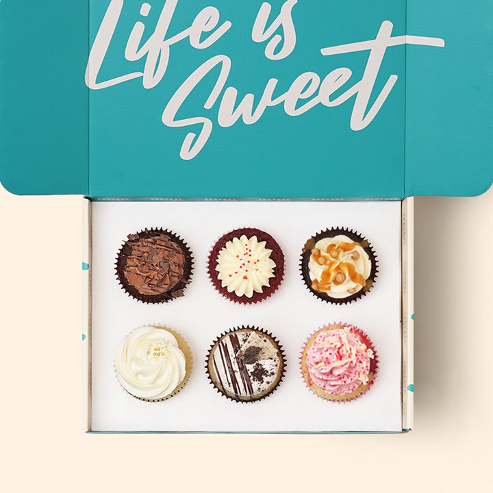 6 Assorted Cupcake Gift Box - Cupcake Central
