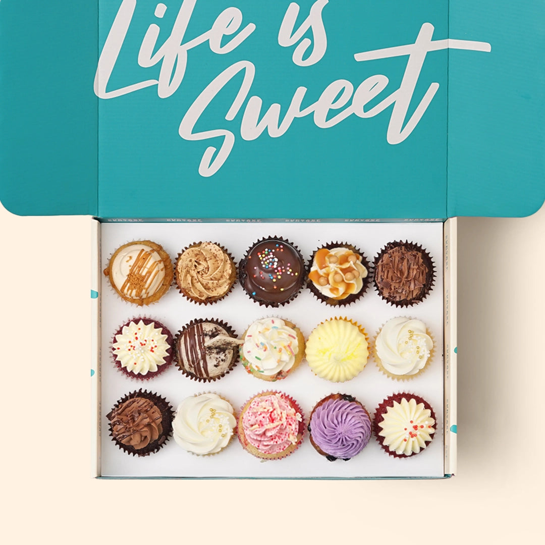 15 Assorted Mini Cupcake Gift Box