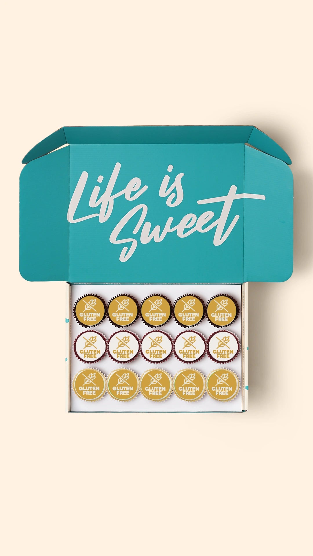 15 Mini Cupcakes with Edible Logos Gift Box (GF)