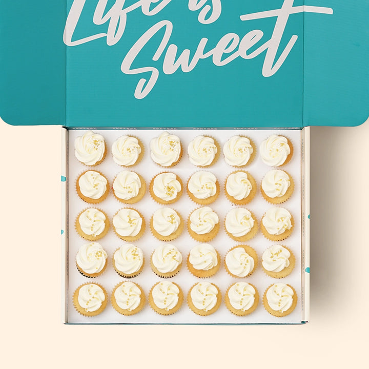 30 Vanilla Vanilla Mini Cupcake Gift Box - Cupcake Central