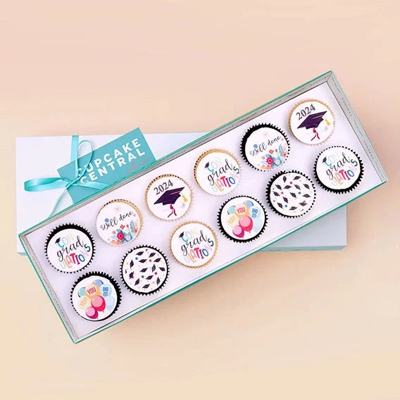 Graduation Themed Cupcakes - Gift Box (VEGAN) - Cupcake Central