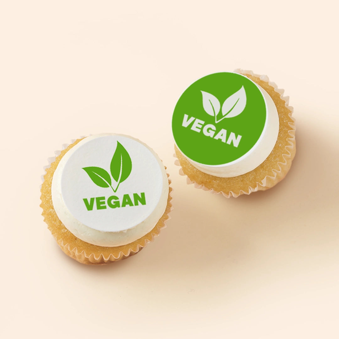 15 Mini Cupcakes with Edible Logos Gift Box (VEGAN)