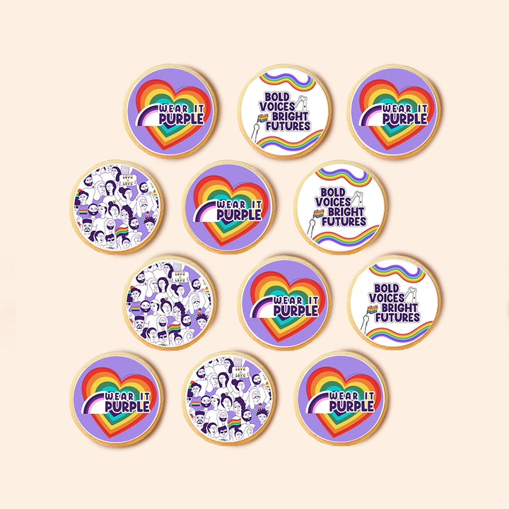 24 Wear It Purple Shortbread Gift Box - Cupcake Central