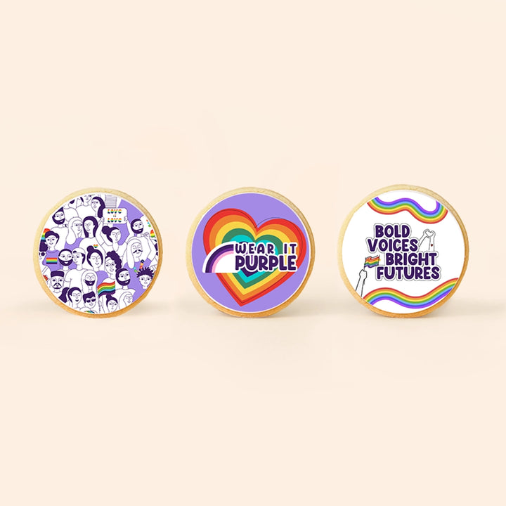 12 Wear It Purple Shortbread Gift Box - Cupcake Central