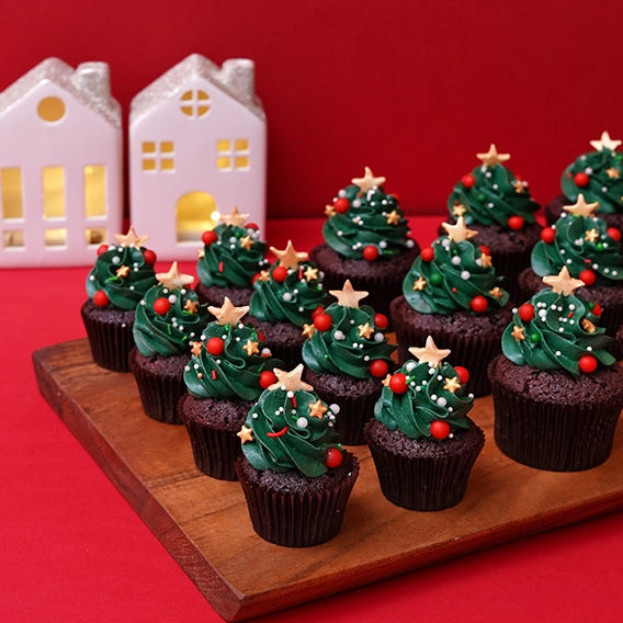 30 Christmas Mini Cupcakes Gift Box -  Cupcake Central