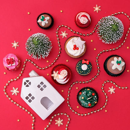 30 Christmas Mini Cupcakes Gift Box -  Cupcake Central