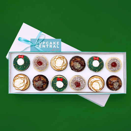 12 Christmas Cupcakes Gift Box (VEGAN) -  Cupcake Central