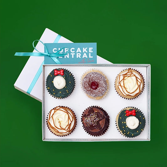 6 Christmas Cupcakes Gift Box (VEGAN) -  Cupcake Central