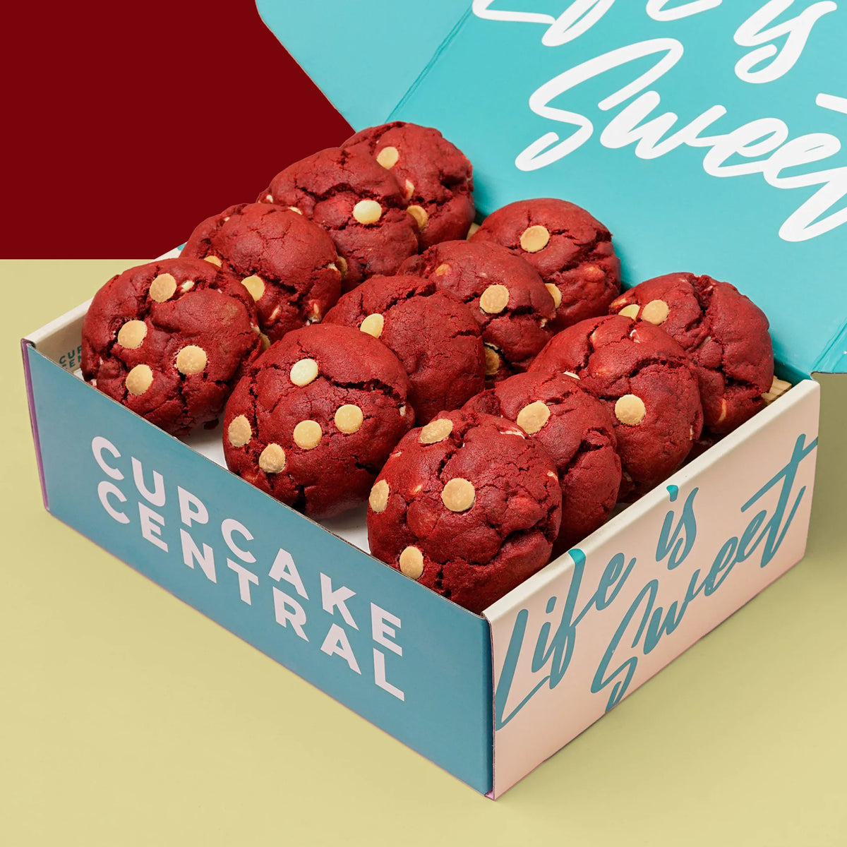 12 Red Velvet Cookie Gift Box - Cupcake Central