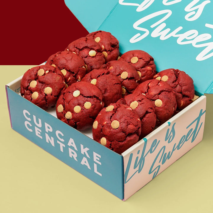 12 Red Velvet Cookie Gift Box - Cupcake Central