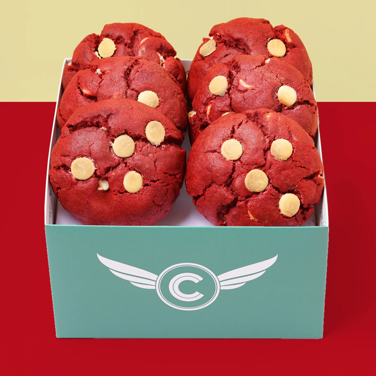 6 Red Velvet Cookie Gift Box -  Cupcake Central