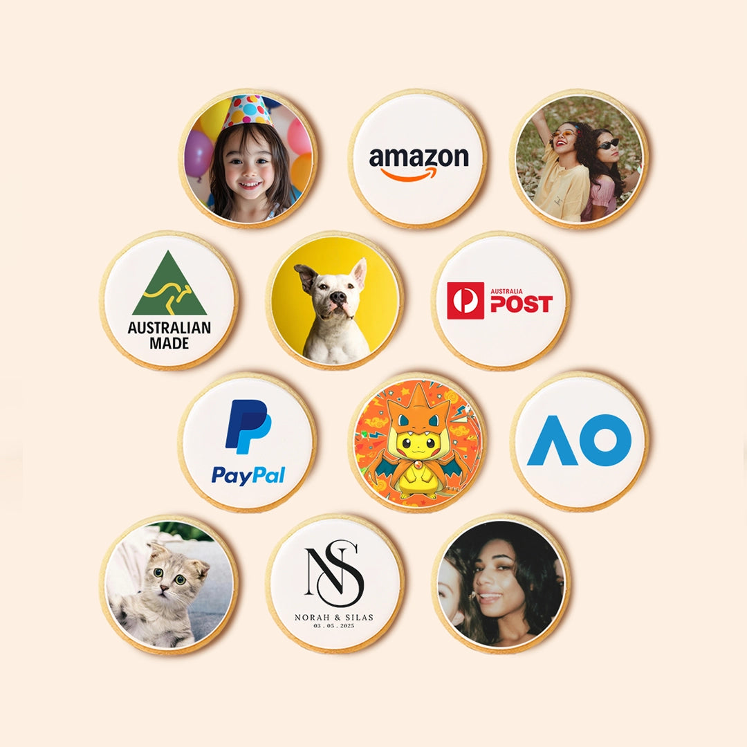 12 Personalised Custom Cookies - Gift Box