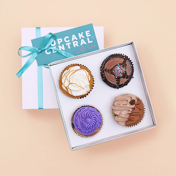 4 Assorted Cupcake Gift Box (VEGAN) - Cupcake Central