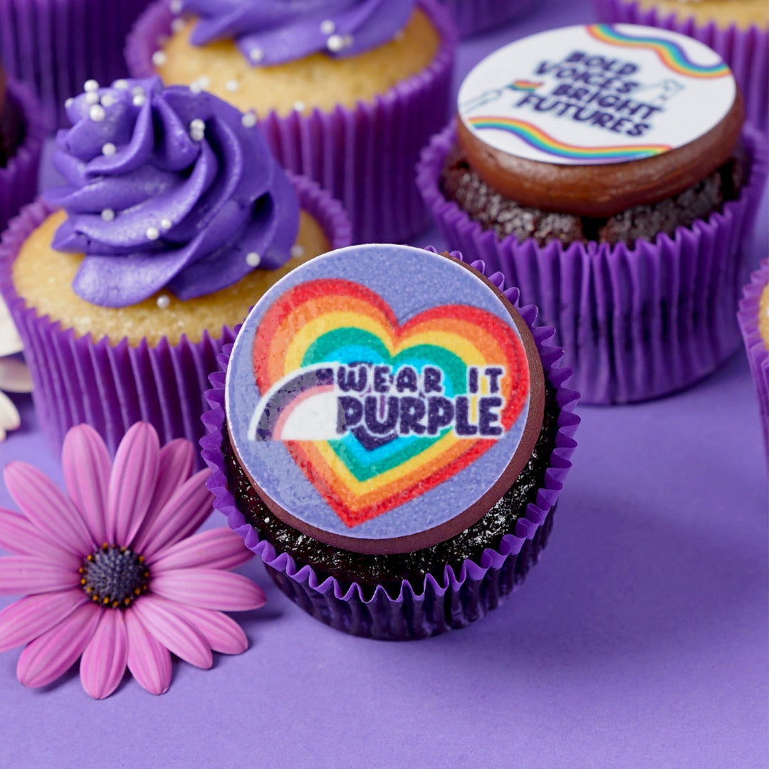 12 Wear It Purple Cupcake Gift Box (VEGAN)