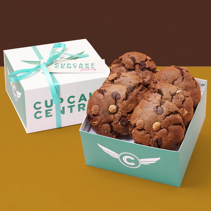 6 Triple Chocolate Chip Cookie Gift Box - Cupcake Central