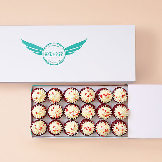 30 Red Velvet Mini Cupcake Gift Box -  Cupcake Central