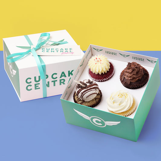 4 Assorted Cupcake Gift Box -  Cupcake Central