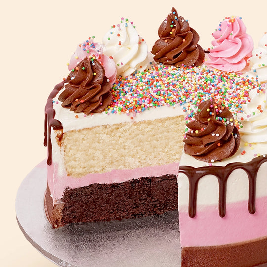Neapolitan Birthday Cake -  Cupcake Central