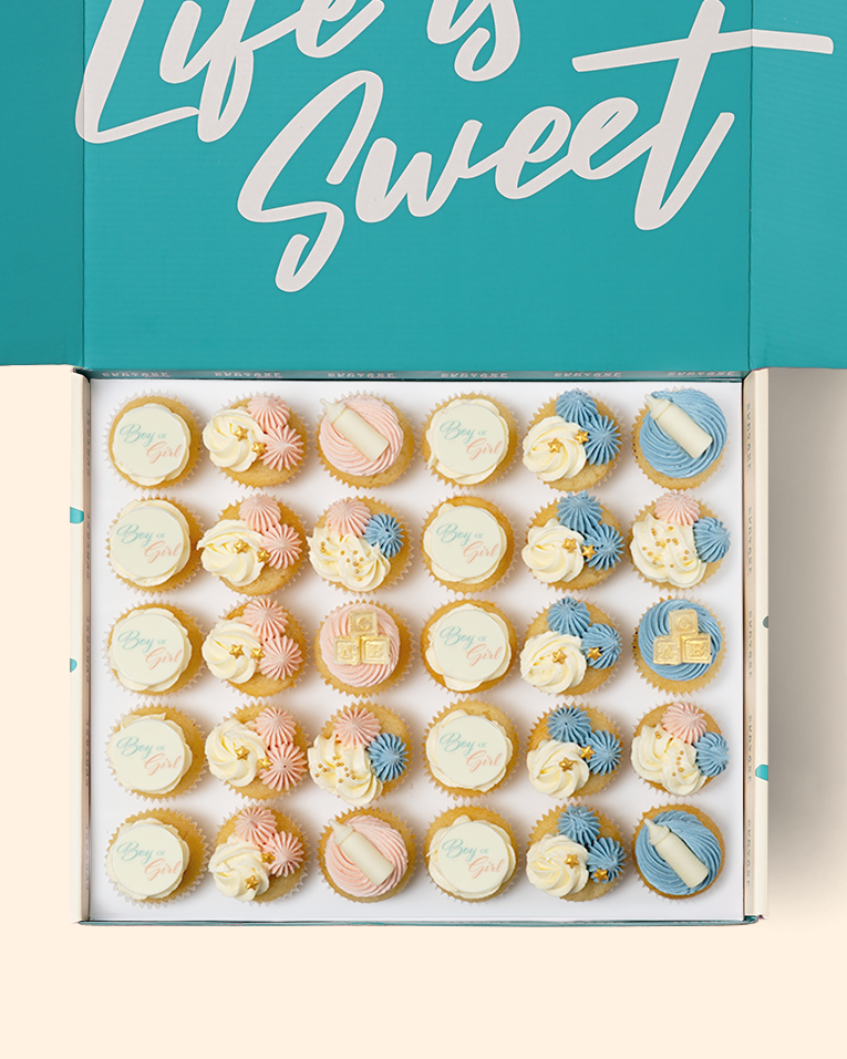 30 Baby Shower Mini Cupcake Gift Box
