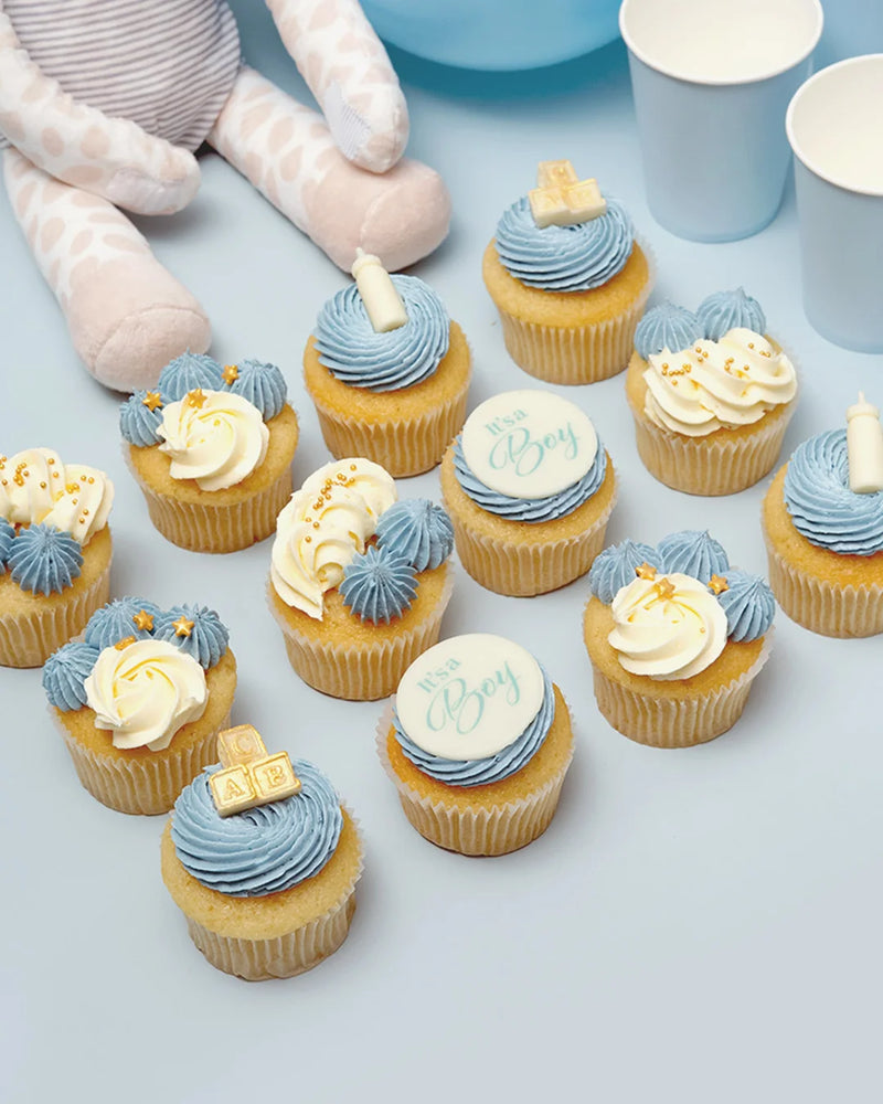 12 It's a BOY! Baby Shower Cupcake Gift box