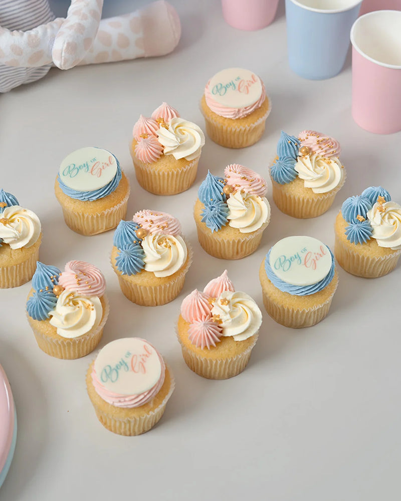 12 Secret Gender Reveal Cupcake Gift box