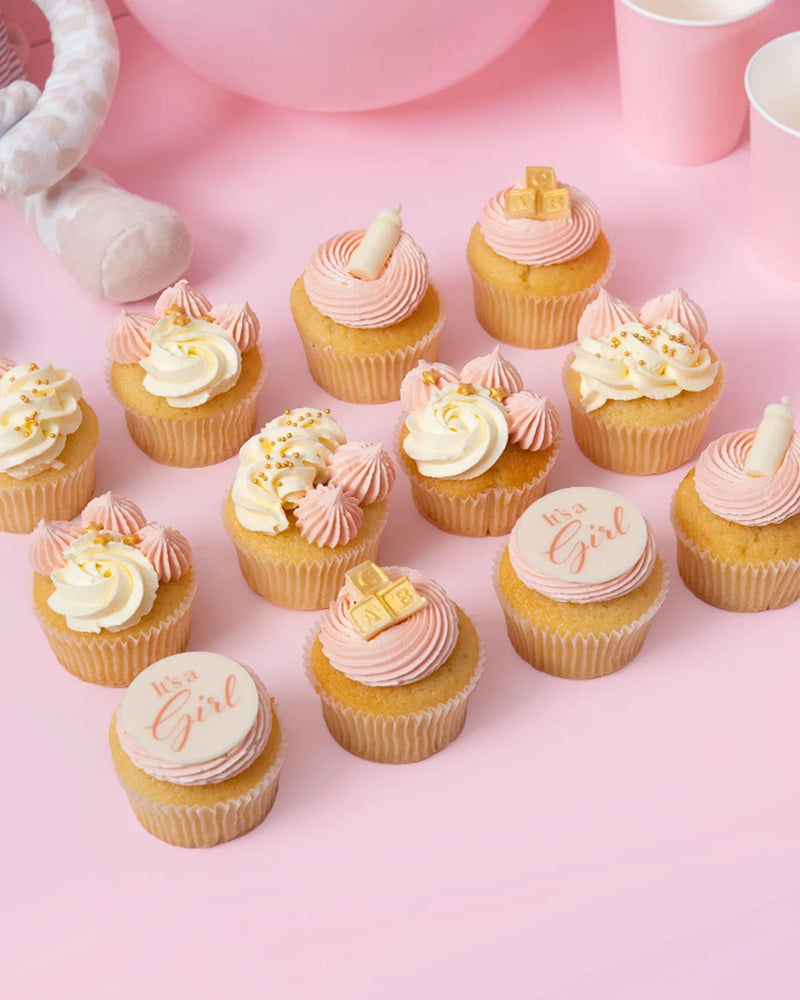 30 It's a GIRL! Baby Shower Mini Cupcake Gift Box