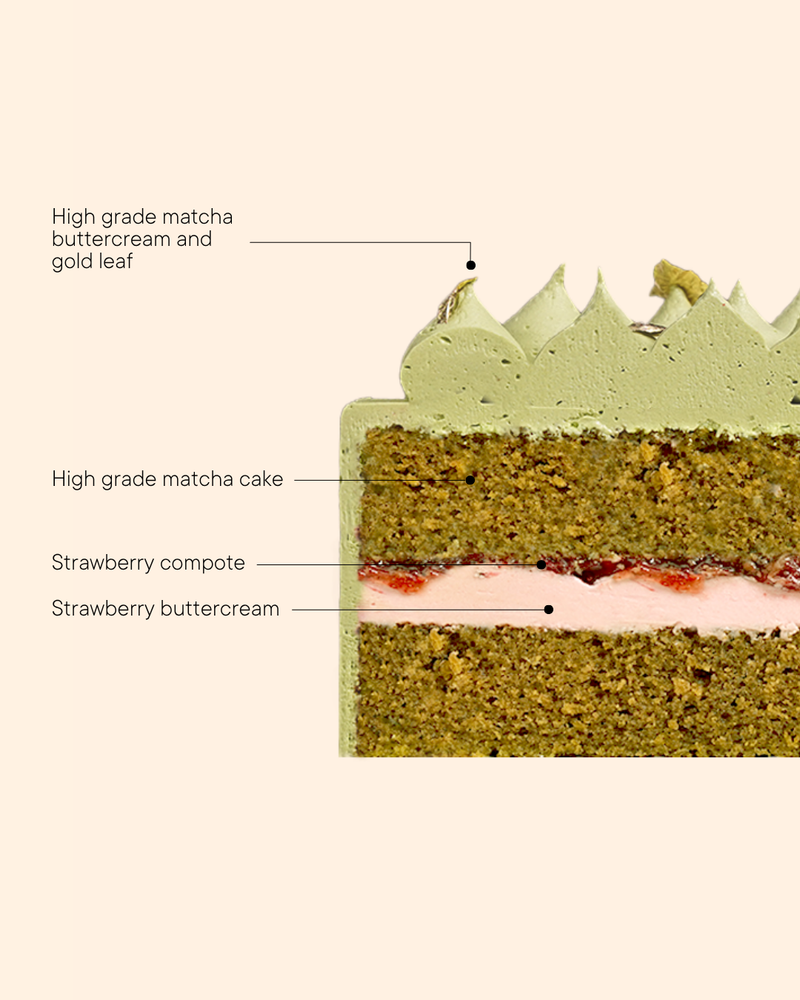 Matcha Strawberry Cake