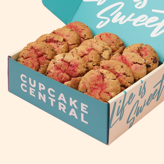 12 Raspberry White Chocolate Cookie Gift Box