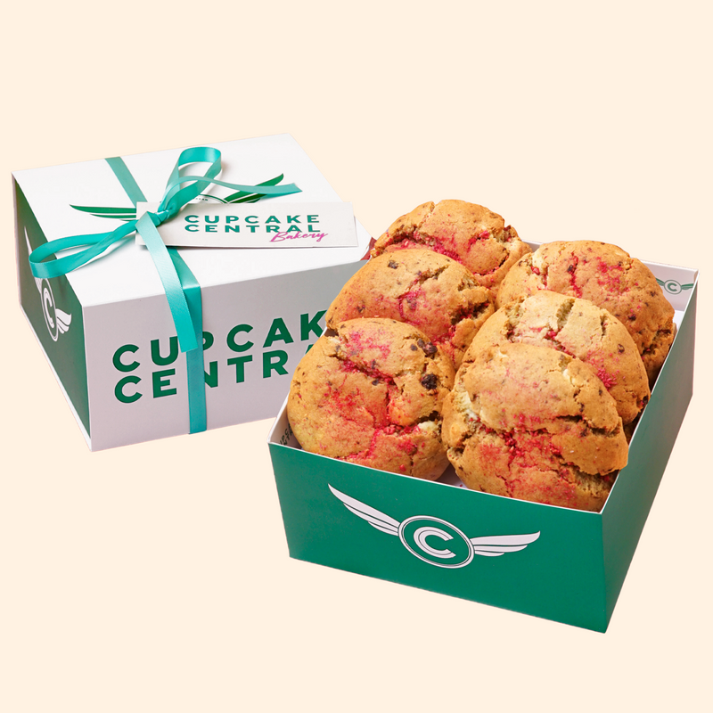 6 Raspberry White Chocolate Cookie Gift Box