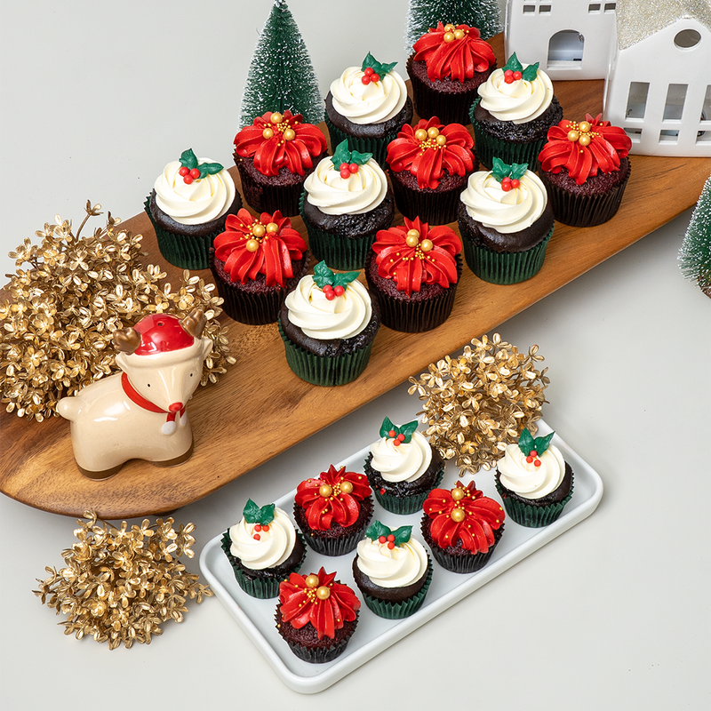 15 Christmas Mini Cupcakes Gift Box (GF)