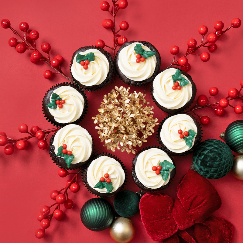 15 Christmas Mini Cupcakes Gift Box (GF)