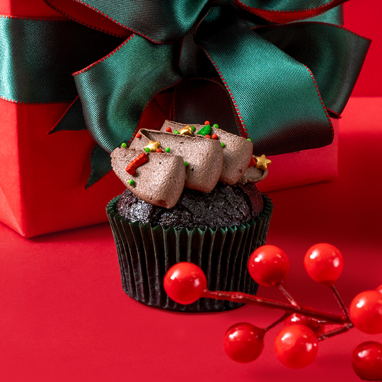 30 Christmas Mini Cupcakes Gift Box - (V)