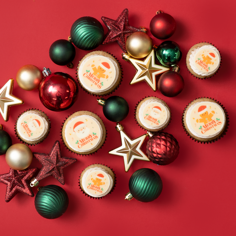12 Christmas Cupcakes Gift Box