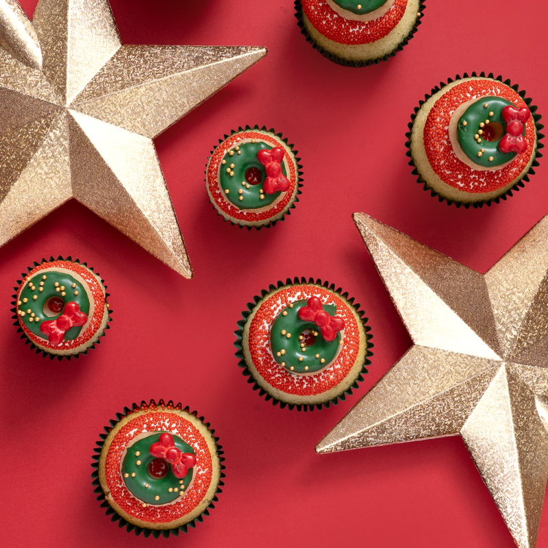 30 Christmas Mini Cupcakes Gift Box