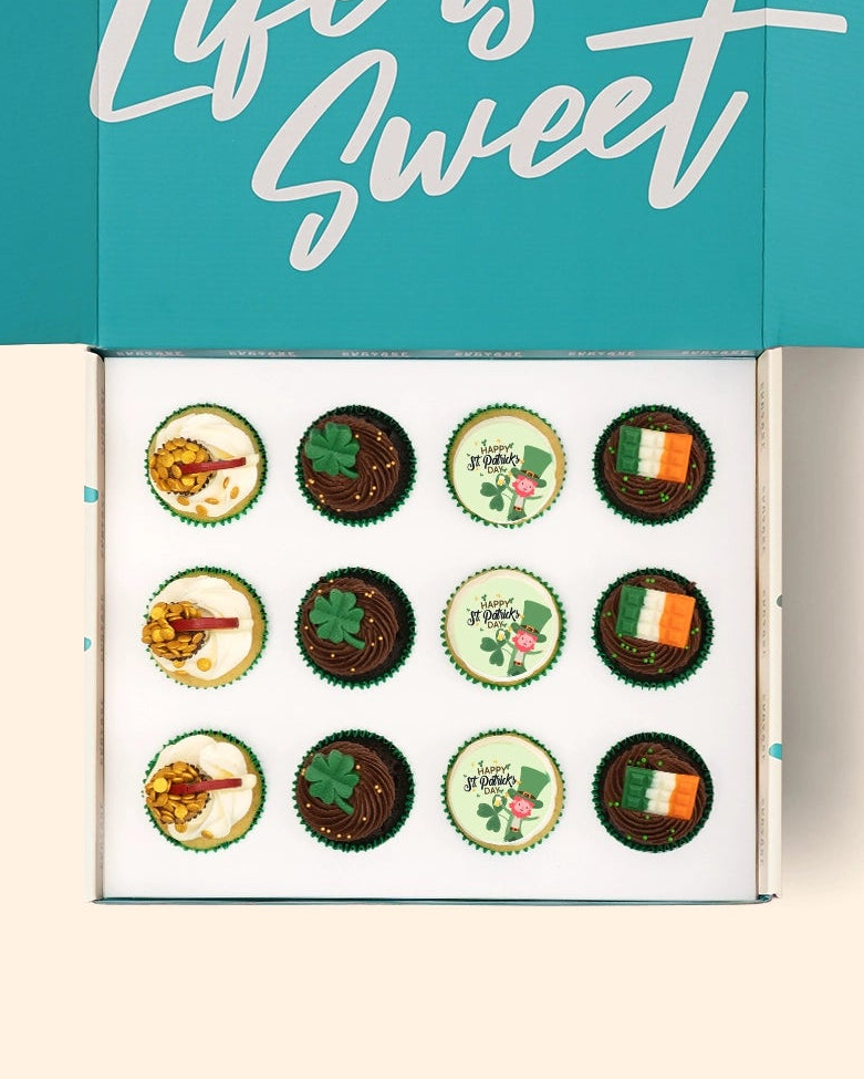 12 St Patrick's Day Cupcake Gift Box